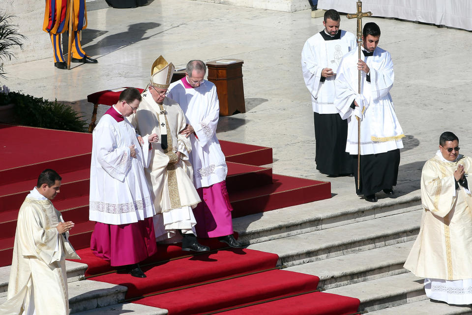 Pope Francis leads a Canonization Ceremony