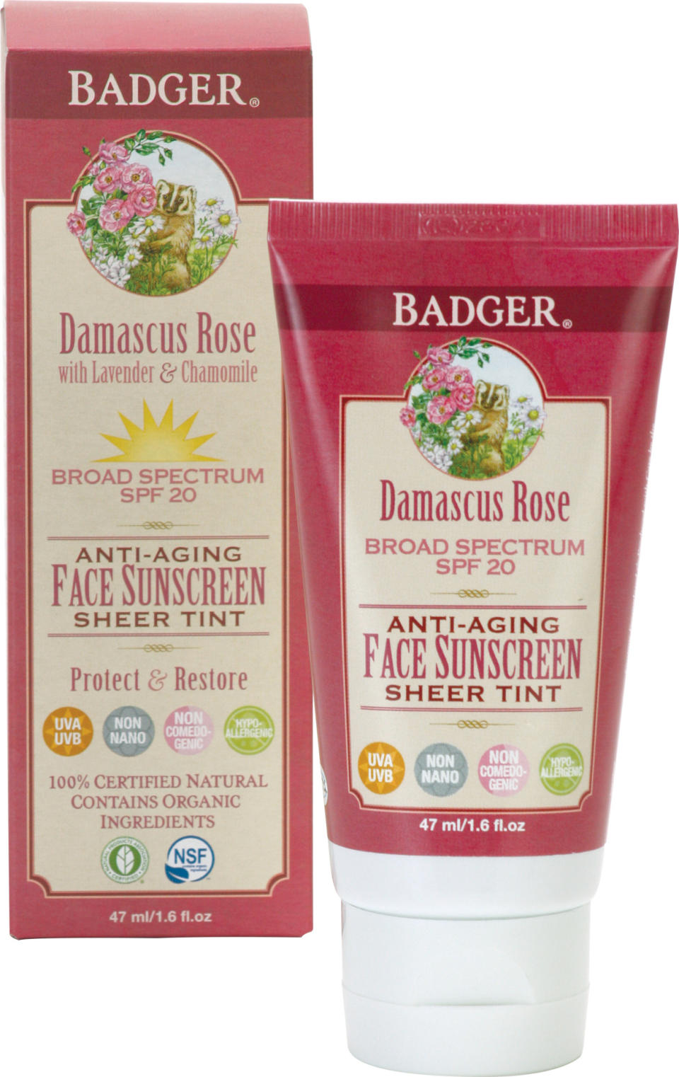 Badger SPF 20 Rose Tinted Sunscreen