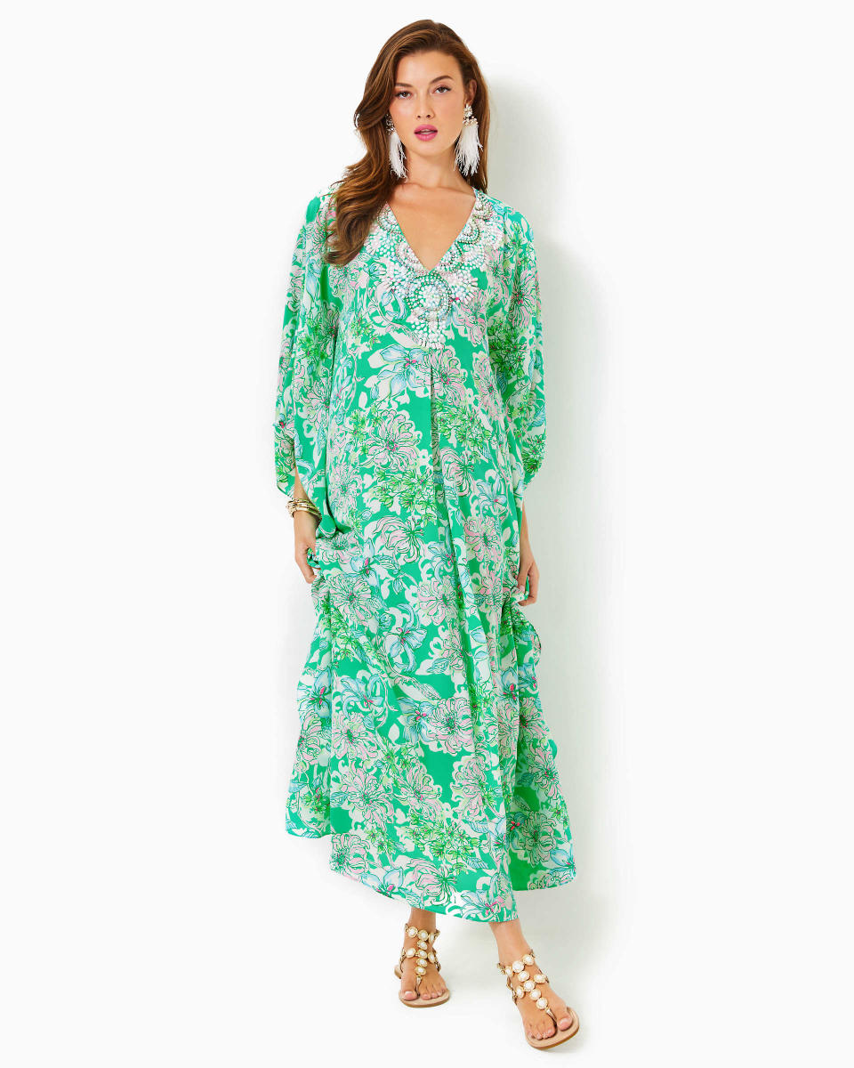 <p><a href="https://go.redirectingat.com?id=74968X1596630&url=https%3A%2F%2Fwww.lillypulitzer.com%2Fmindy-beaded-silk-maxi-caftan%2F014820.html&sref=https%3A%2F%2Fwww.townandcountrymag.com%2Fstyle%2Ffashion-trends%2Fg60081553%2Flilly-pulitzer-65th-anniversary-collection%2F" rel="nofollow noopener" target="_blank" data-ylk="slk:Shop Now;elm:context_link;itc:0;sec:content-canvas" class="link ">Shop Now</a></p><p>Mindy Beaded Silk Maxi Caftan</p><p>lillypulitzer.com</p><p>$748.00</p>