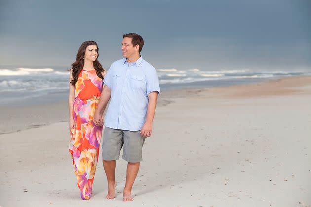 Ron DeSantis doesn't leave footprints in this 2015 campaign photo.