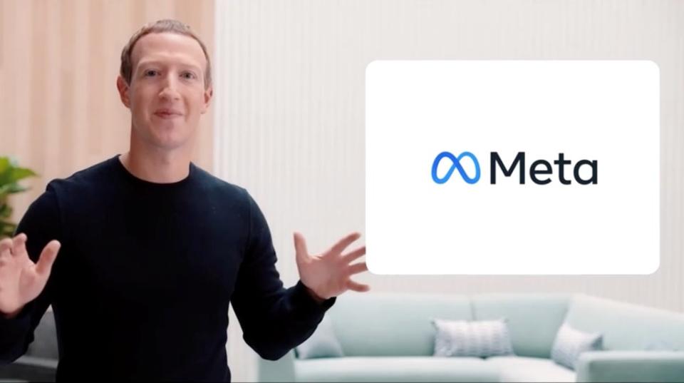 Mark Zuckerberg rebranding Facebook as Meta (VIA REUTERS)