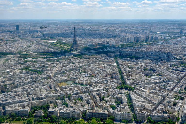 Vista de París. A lo lejos, la Torre Eiffel.