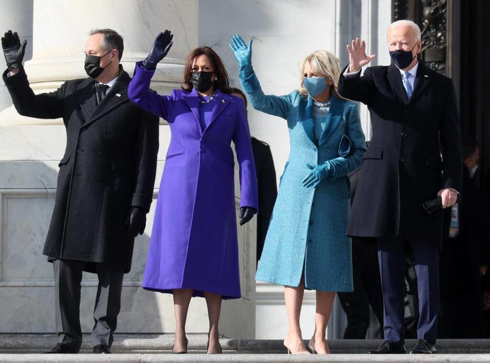 President-elect Joe Biden, Jill Biden, Kamala Harris, Doug Emhoff, 2021 Presidential Inauguration
