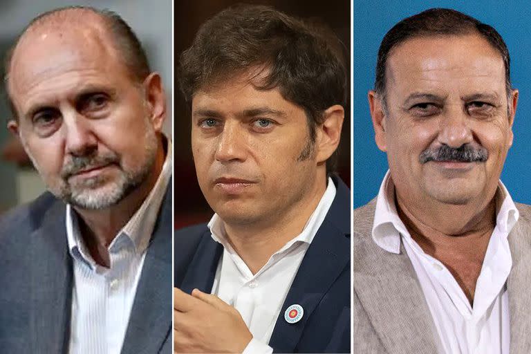 Los gobernadores Omar Perotti, Axel Kicillof y Ricardo Quintela