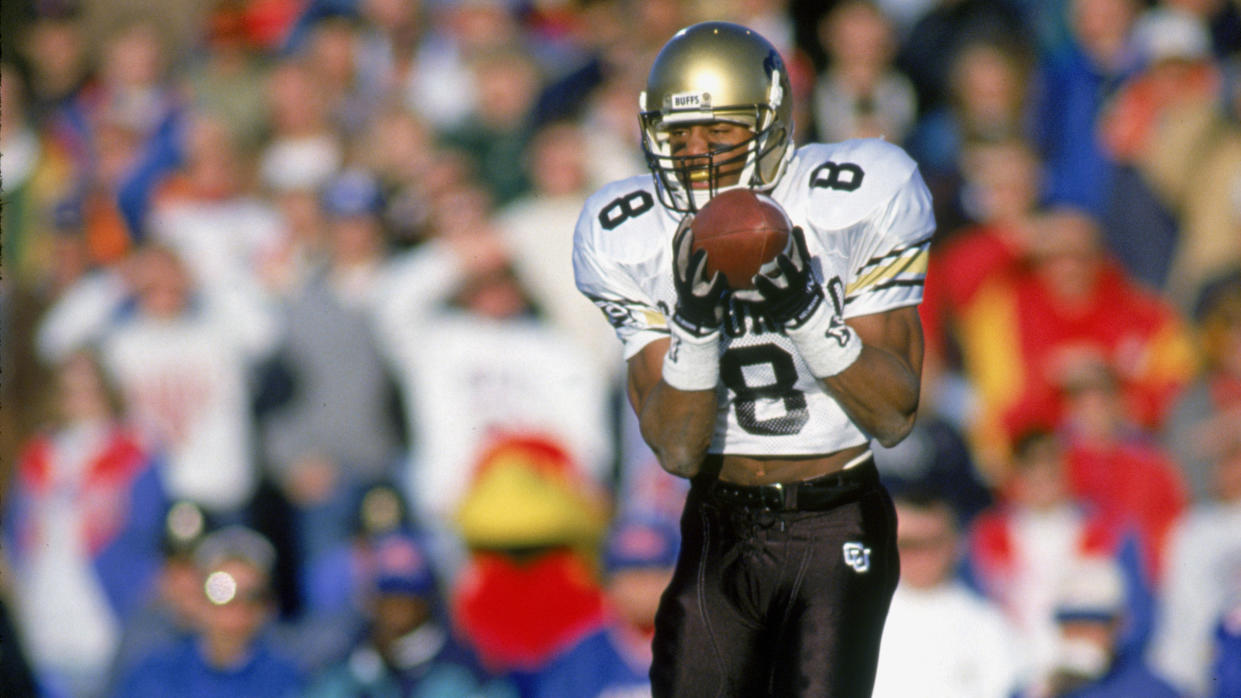 Former Colorado wide receiver and defensive back Anthony “T.J.” Cunningham died on Monday after he was shot in a dispute over a parking spot. (Bernstein Associates/Getty Images)