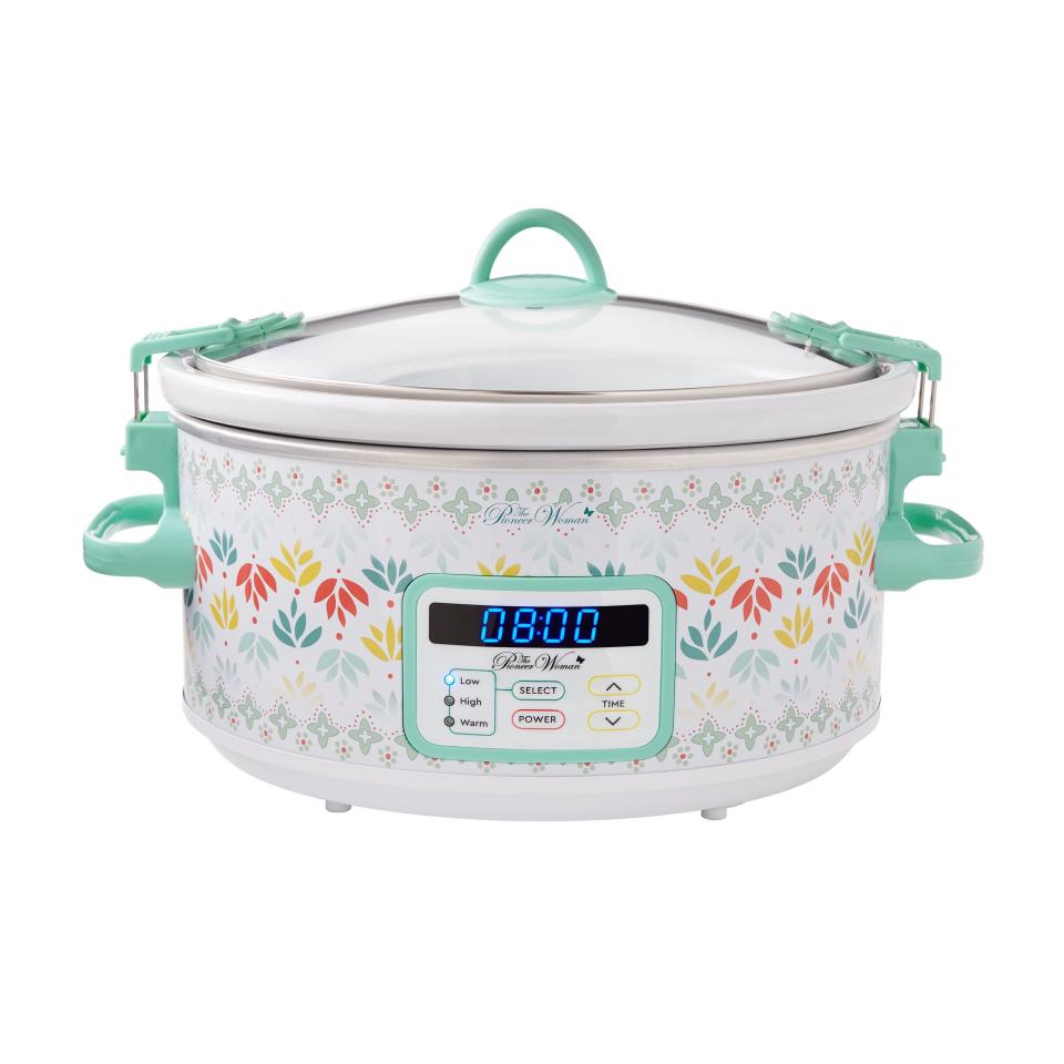 <p><a href="https://go.redirectingat.com?id=74968X1596630&url=https%3A%2F%2Fwww.walmart.com%2Fip%2FThe-Pioneer-Woman-Meandering-Geo-6-Quart-Digital-Slow-Cooker%2F495346585&sref=https%3A%2F%2Fwww.thepioneerwoman.com%2Fproducts%2Fa34221687%2Fthe-pioneer-woman-slow-cooker%2F" rel="nofollow noopener" target="_blank" data-ylk="slk:Shop Now;elm:context_link;itc:0;sec:content-canvas" class="link ">Shop Now</a></p><p>The Pioneer Woman Meandering Geo 6-Quart Digital Slow Cooker</p><p>walmart.com</p><p>$34.88</p>