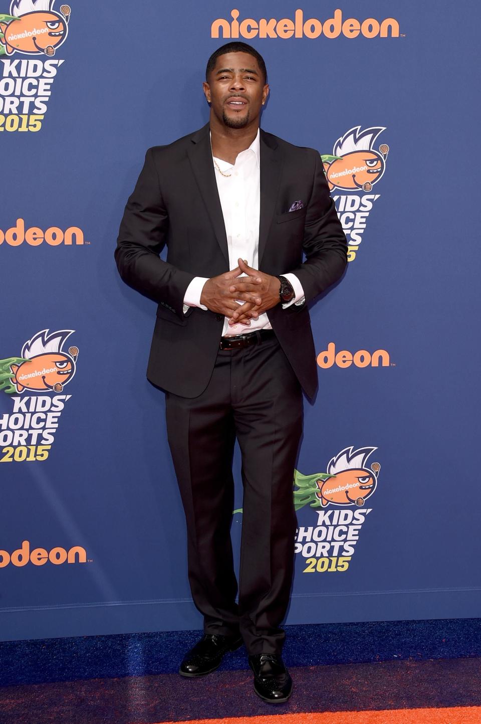 WESTWOOD, CA - JULY 16:  Football player Malcolm Butler attends the Nickelodeon Kids' Choice Sports Awards 2015 at UCLA's Pauley Pavilion on July 16, 2015 in Westwood, California.  (Photo by Jason Merritt/Getty Images)