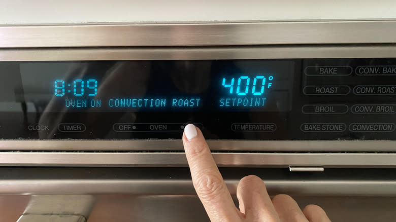 preheating oven