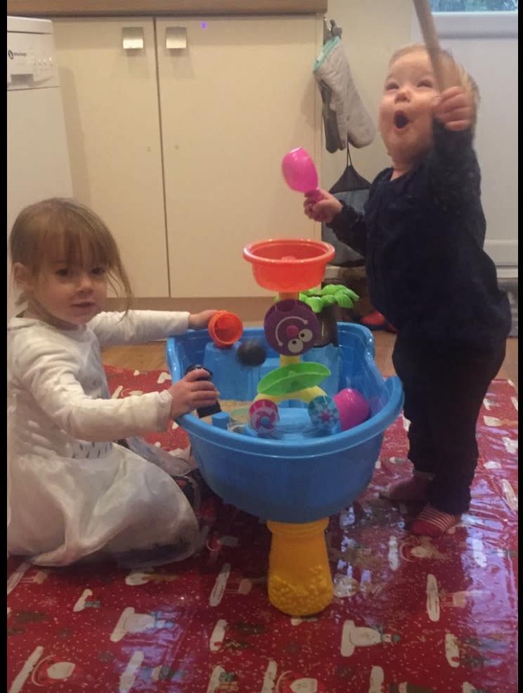 Jen rented this sand table worth £17.99 for Christmas (Collect/PA Real Life).