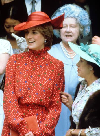 <p>James Gray/Shutterstock</p> Lady Diana Spencer, the Queen Mother and Princess Margaret in 1981