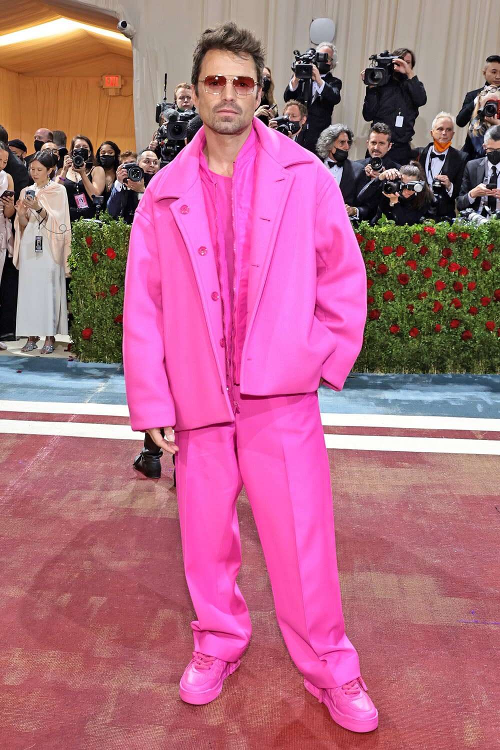 NEW YORK, NEW YORK - MAY 02: Sebastian Stan attends The 2022 Met Gala Celebrating "In America: An Anthology of Fashion" at The Metropolitan Museum of Art on May 02, 2022 in New York City. (Photo by Jamie McCarthy/Getty Images)