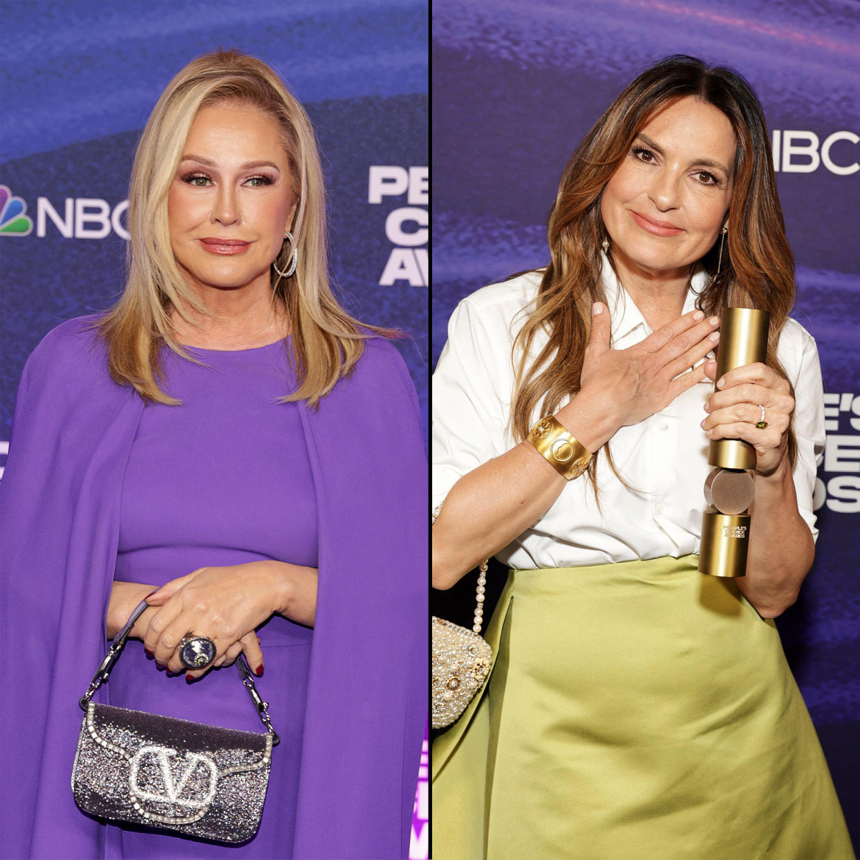 Kathy Hilton Goes Viral for Putting on Lip Gloss While Mariska Hargitay Accepted an Award at the 2022 People's Choice Awards 837