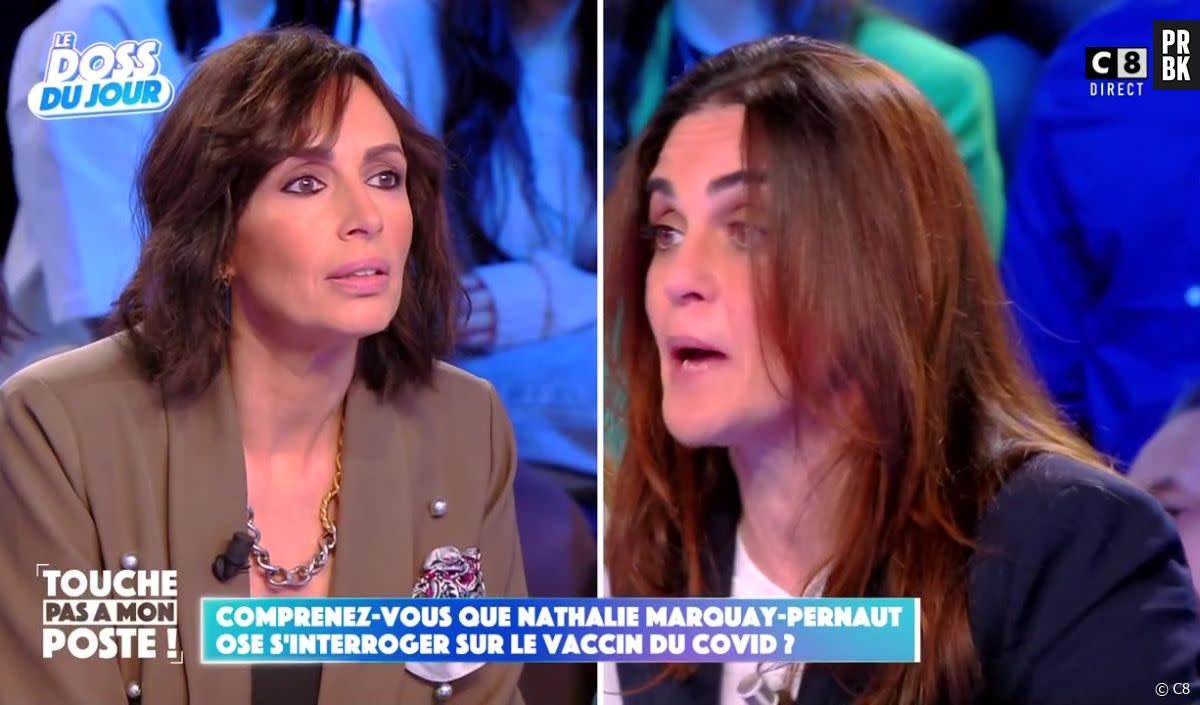 Exclusif - Géraldine Maillet sur le plateau de l’émission TPMP (Touche Pas à Mon Poste) présentée en direct par C.Hanouna et diffusée sur C8 - Paris le 9 janvier 2023 - © Jack Tribeca / Bestimage - BestImage