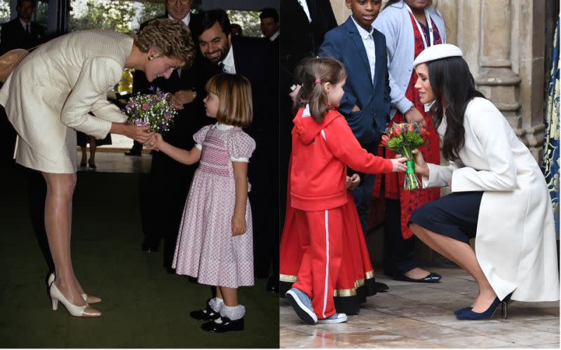 Diana et Meghan ont toutes les deux conquis le cœur de millions de gens aux quatre coins du monde [Photo: Getty]