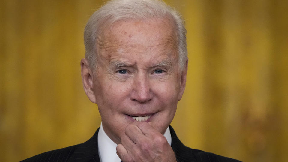 President Joe Biden speaks in the East Room the White House October 13, 2021 in Washington, DC. (Drew Angerer/Getty Images)