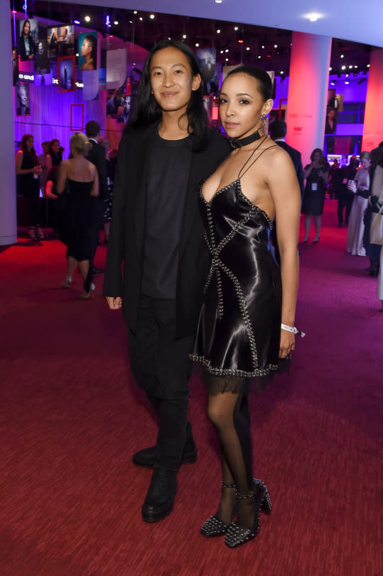 Alexander Wang and FKA Twigs wearing all black ensembles