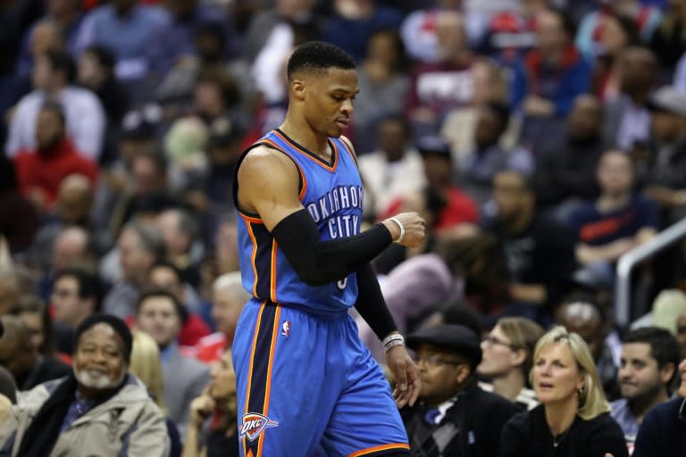 Russell Westbrook scored 21 points in the fourth quarter en route to his 29th triple double of the season as the Oklahoma City Thunder beat the New Orleans Pelicans 118-110, at Chesapeake Energy Arena in Oklahoma City, on February 26, 2017