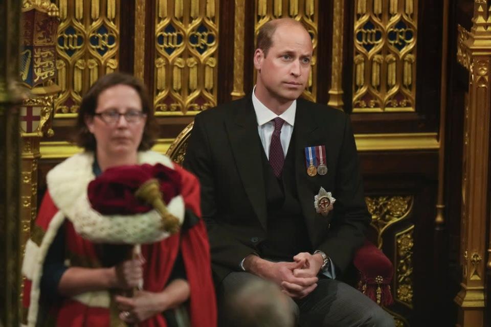 The Duke of Cambridge listens as the Prince of Wales delivers the Queen&#x002019;s Speech (Alastair Grant/PA) (PA Wire)