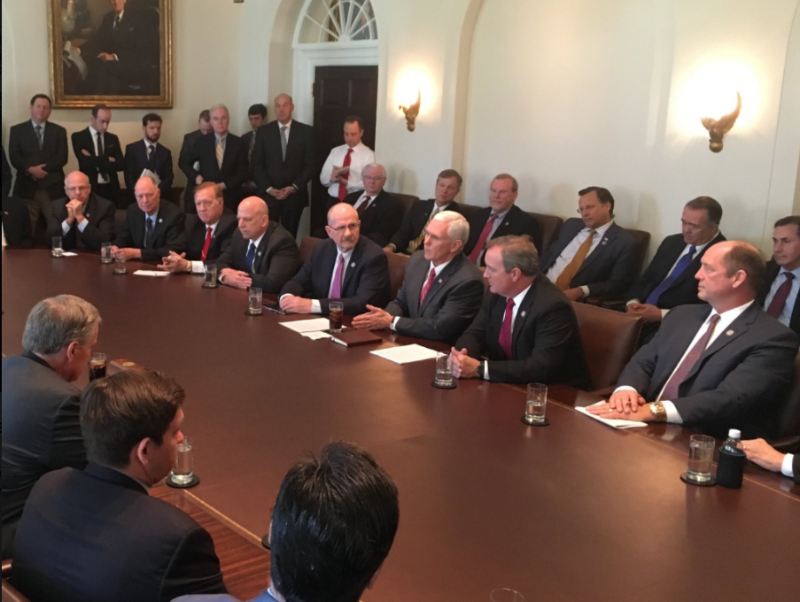 trump pence maternity meeting house freedom caucus