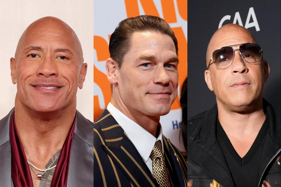 Dwayne Johnson, John Cena and Vin Diesel have all featured in the Fast movies (Getty)