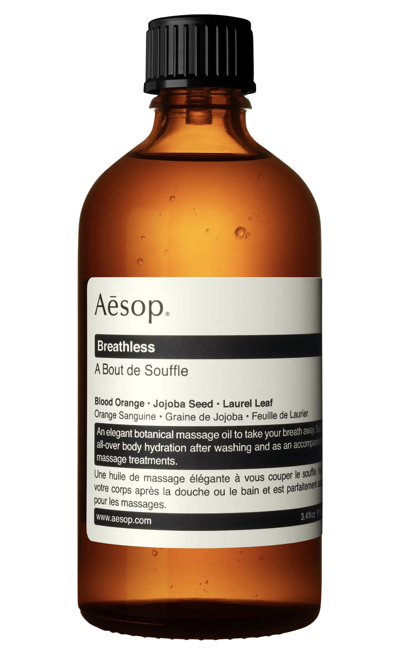 Aesop Breathless Botanical Massage Oil (photo via Nordstrom)