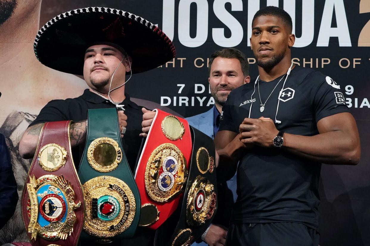 Joshua and Ruiz collide in Saudi Arabia in December: AFP/Getty Images