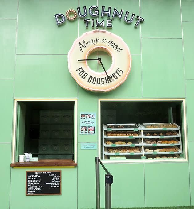 Outside the Doughnut Time store in Central Park, Sydney.