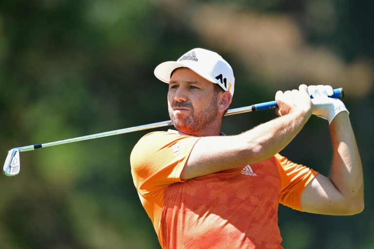 Sergio Garcia of Spain hits a shot during a practice round prior to the 2016 PGA Championship at Baltusrol Golf Club on July 26, 2016 in Springfield, New Jersey