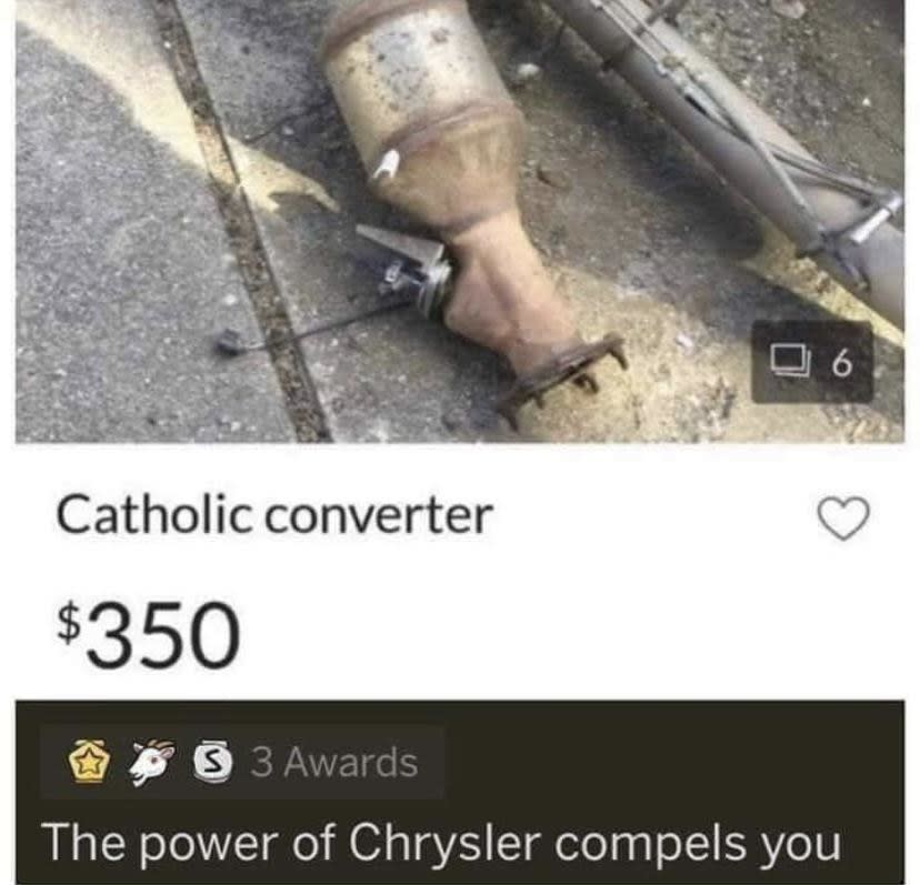 Marketplace ad reading, "Catholic converters"