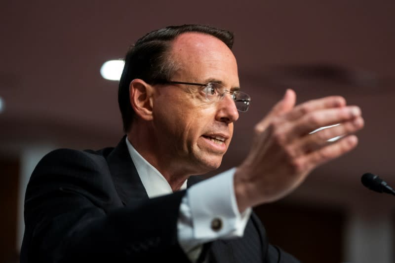 Rosenstein testifies in Republican-led Senate Trump-Russia probe