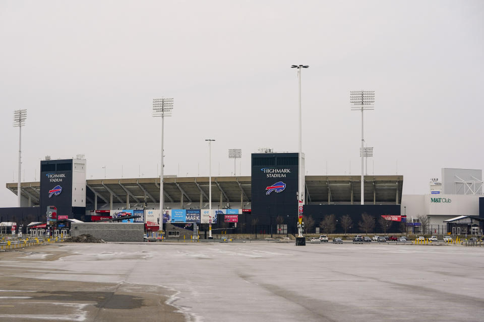 Highmark Stadium in Buffalo will be replaced by 2026. (AP Photo/Frank Franklin II, File)