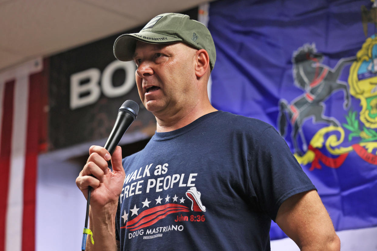 Image: Doug Mastriano Campaigns For The Republican Nomination For Pennsylvania Governor (Michael M. Santiago / Getty Images)