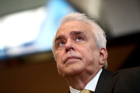 Roberto Castello Branco, CEO of Brazil's state-run oil company Petrobras attends the ceremony of the secondary share offering and privatisation of its fuel distribution unit, at Brazil's B3 Stock Exchange in Sao Paulo