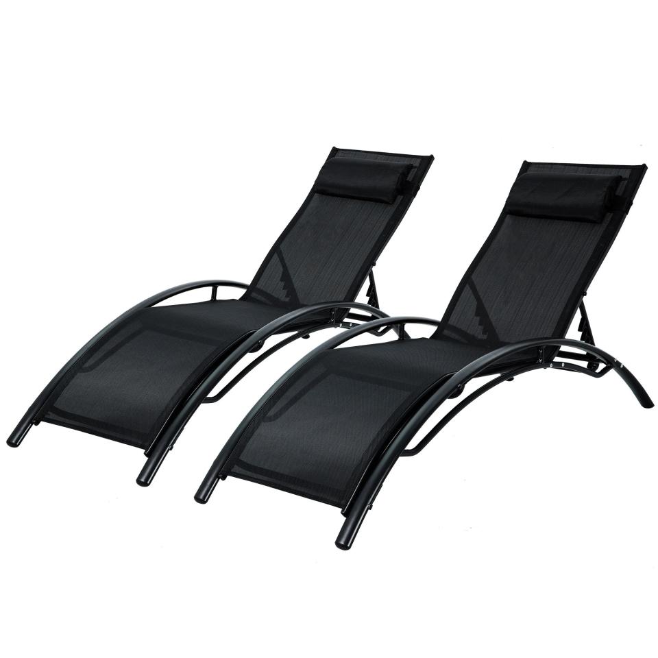 11) Frame Stationary Chaise Lounge Chairs