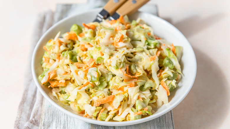 bowl of coleslaw