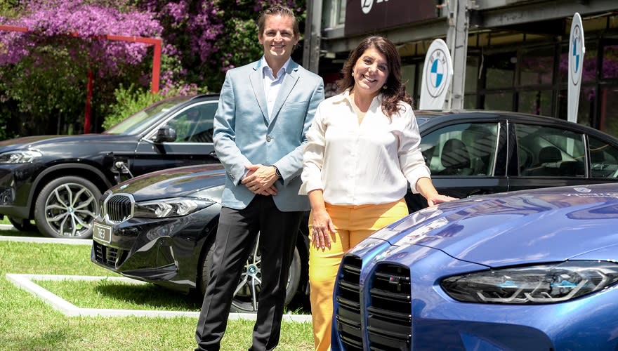 Ivana Dipp, CEO de BMW Argentina, y Leandro La Regina.
