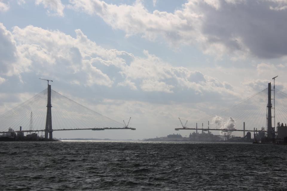 The Gordie Howe bridge will connect Ontario to Michigan over the Detroit River, west of the Ambassador Bridge and Detroit-Windsor Tunnel.