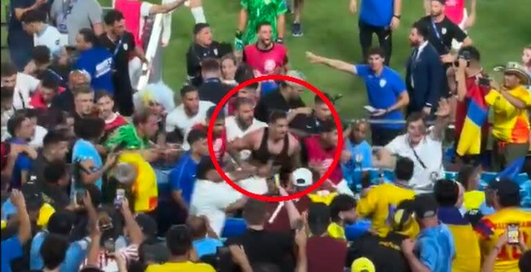 Copa América: el mensaje de la Conmebol tras la pelea de los jugadores de Uruguay con hinchas de Colombia