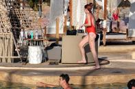 Lindsay and ex-fiance Egor were seen in a set of paparazzi images last August fighting while holidaying on the Greek island. The Russian billionaire was spotted chasing after Lindsay trying to grab her from behind.