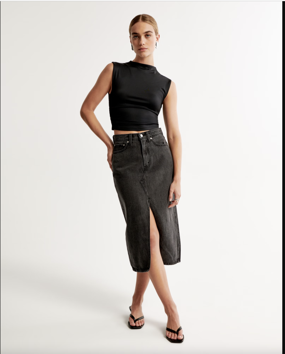 <p><a href="https://go.redirectingat.com?id=74968X1596630&url=https%3A%2F%2Fwww.abercrombie.com%2Fshop%2Fus%2Fp%2Fdenim-midi-skirt-52571823&sref=https%3A%2F%2Fwww.cosmopolitan.com%2Fstyle-beauty%2Ffashion%2Fg27546574%2Fsummer-work-office-outfits%2F" rel="nofollow noopener" target="_blank" data-ylk="slk:Shop Now;elm:context_link;itc:0;sec:content-canvas" class="link ">Shop Now</a></p><p>Denim Midi Skirt</p><p>abercrombie.com</p><p>$48.00</p>