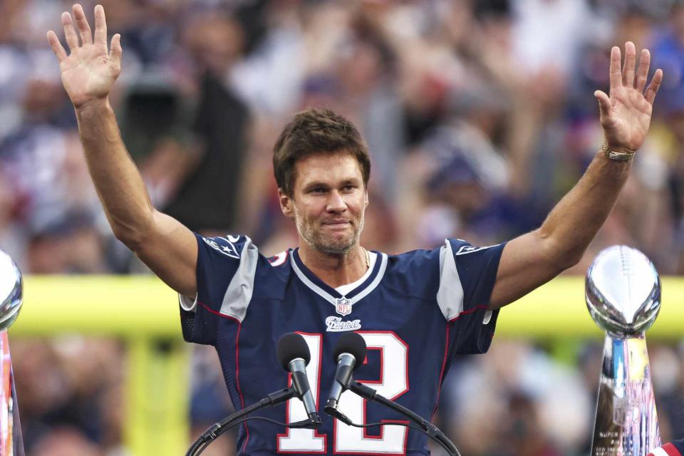 <p>Kevin Sabitus/Getty </p> Tom Brady