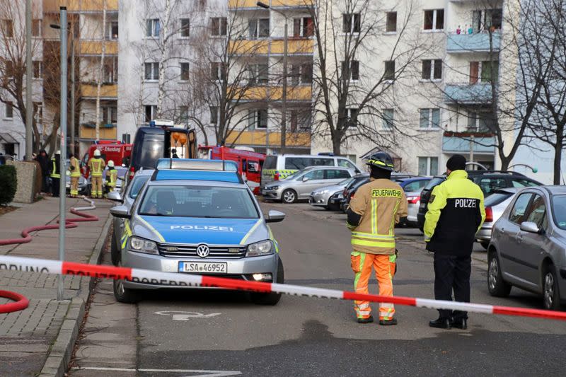 Explosion in an apartment block in the eastern German city of Blankenburg