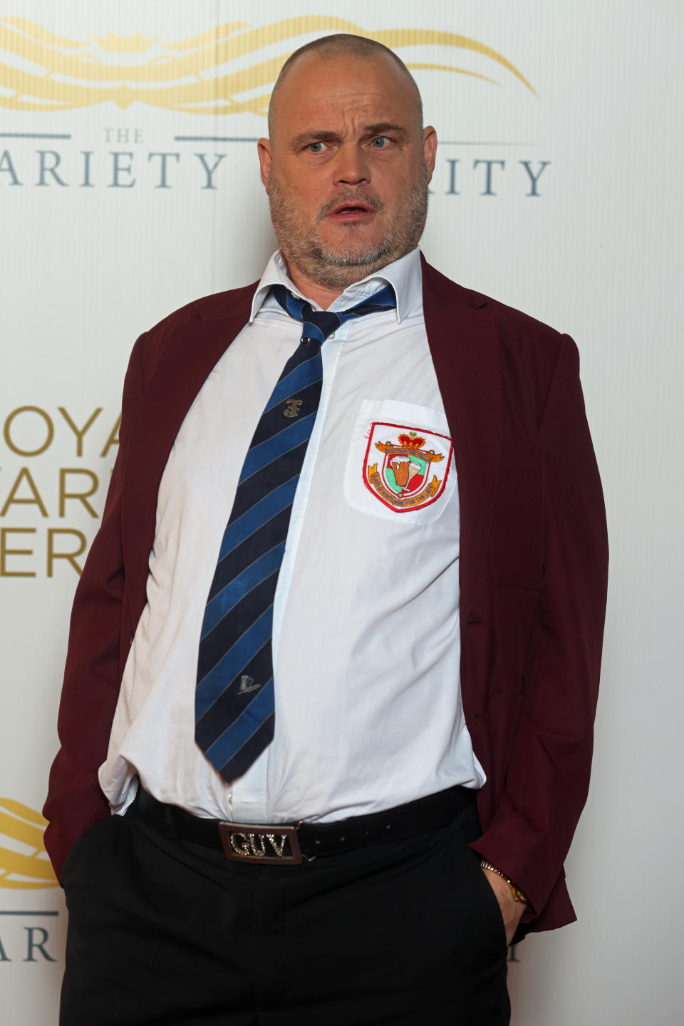 Al Murray in character as The Pub Landlord at the Royal Variety Performance, London in December, 2022. (Getty Images)