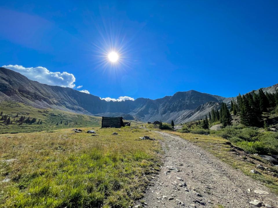 The entrance to the ghost town.