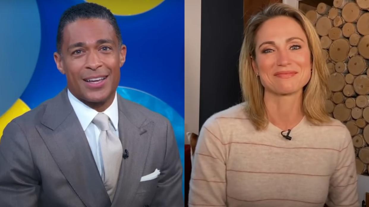  T.J. Holmes and Amy Robach on GMA3. 