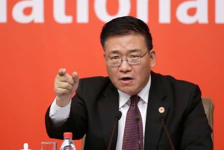 Vice Minister of the International Department of the CPC Central Committee Guo Yezhou attends a news conference during the 19th National Congress of the Communist Party of China (CPC) in Beijing, China October 21, 2017. REUTERS/Jason Lee