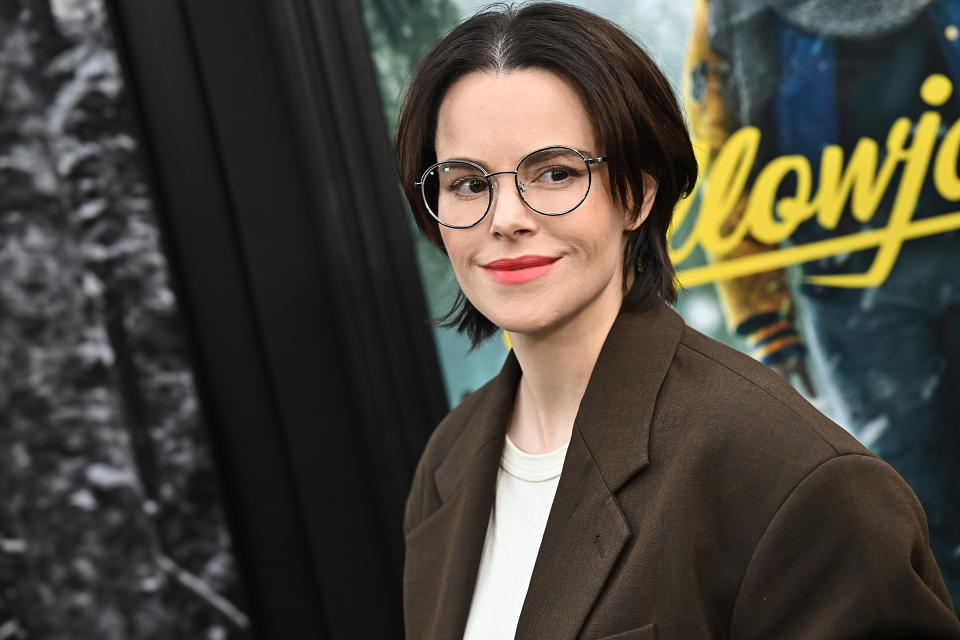 Closeup of Emily Hampshire