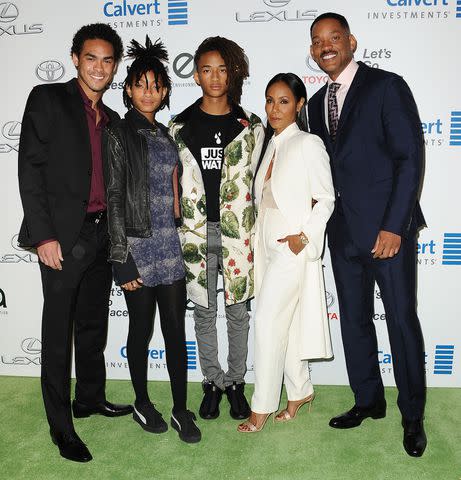 <p>Jason LaVeris/FilmMagic</p> Trey Smith, Willow Smith, Jaden Smith, Jada Pinkett Smith and Will Smith in 2016