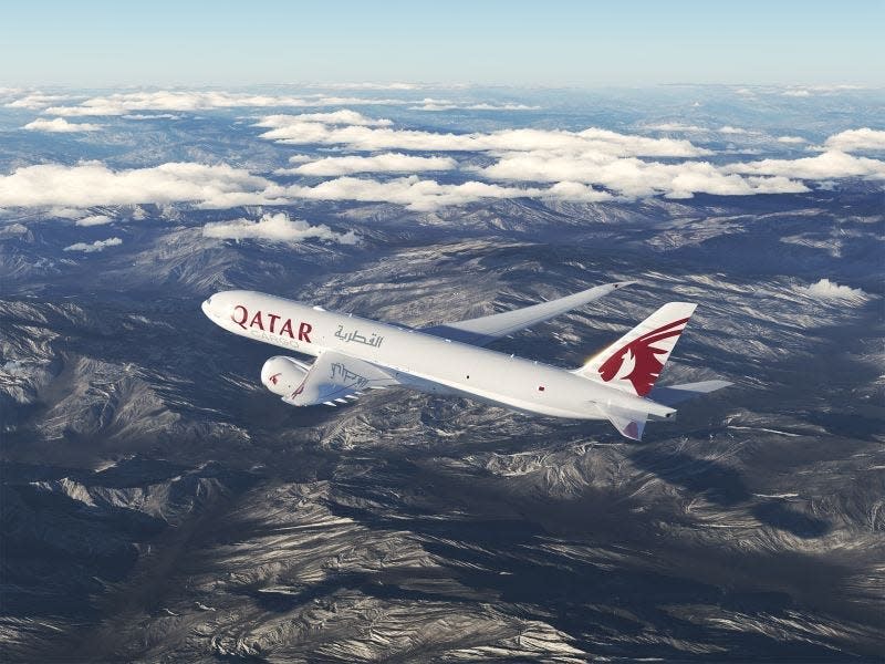 Qatar Airways 777-8F rendering.