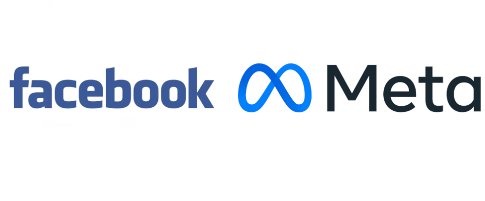 L'évolution du logo de Facebook, rebaptisé Meta en 2021 (Crédits : Meta).